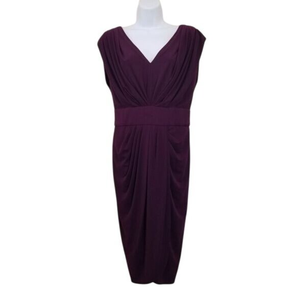 Suzi Chin Maggy Boutique Dress 4 Eggplant Purple Formal Prom Wedding Coquette - Picture 1 of 7